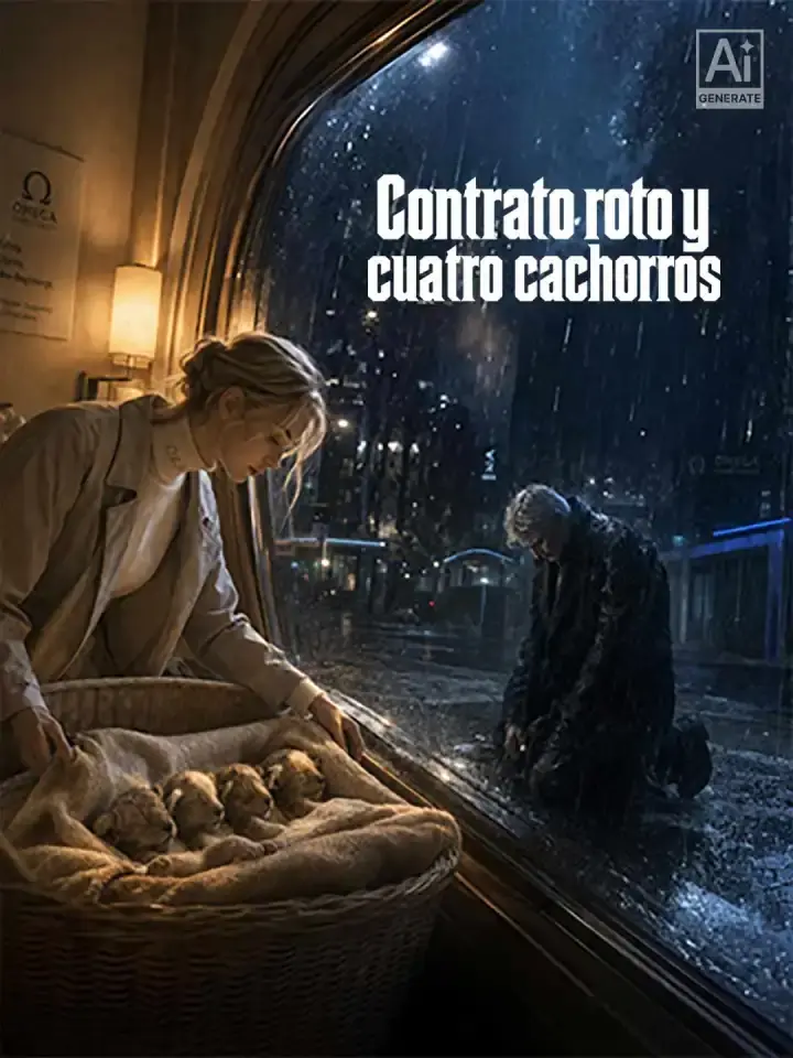 Portada de la miniserie Contrato roto y cuatro cachorros