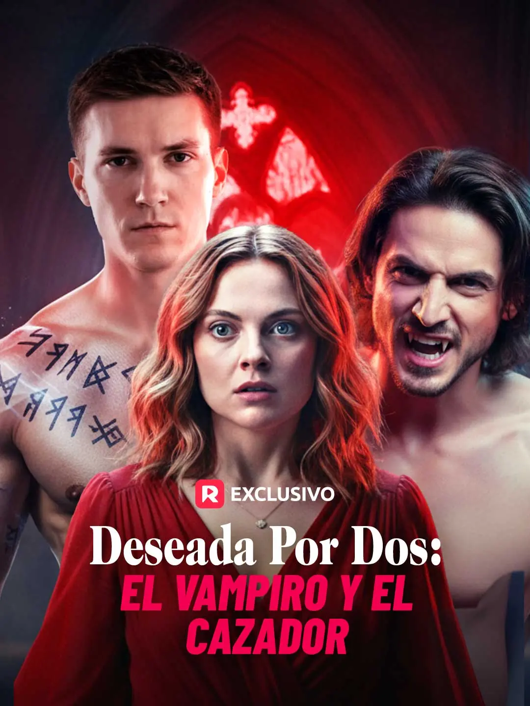 Portada de la miniserie Deseada por dos: el vampiro y el cazador