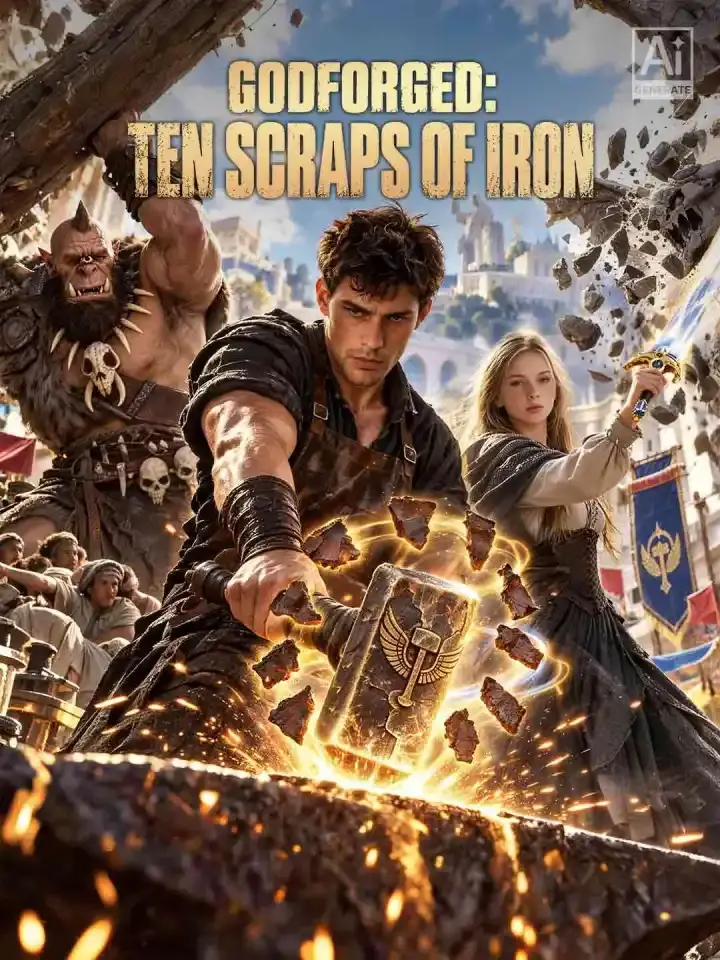 Cover of the miniseries GODFORGED: TEN SCRAPS OF IRON