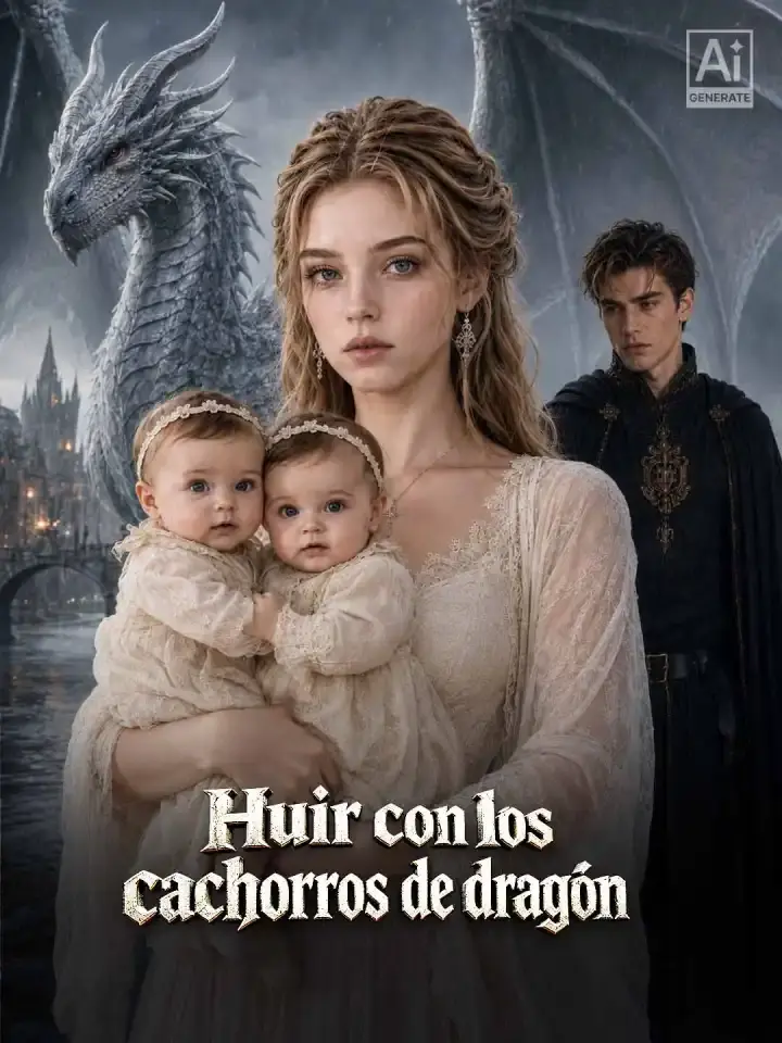 Portada de la miniserie Huir con los cachorros de dragón